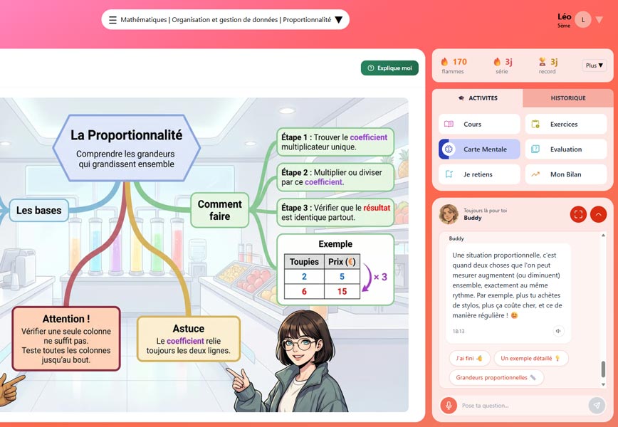 Aperçu — commande vocale et accessibilité dans l'application DYS-Cours
