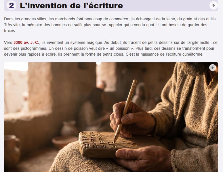 Aperçu cours — invention de l'écriture