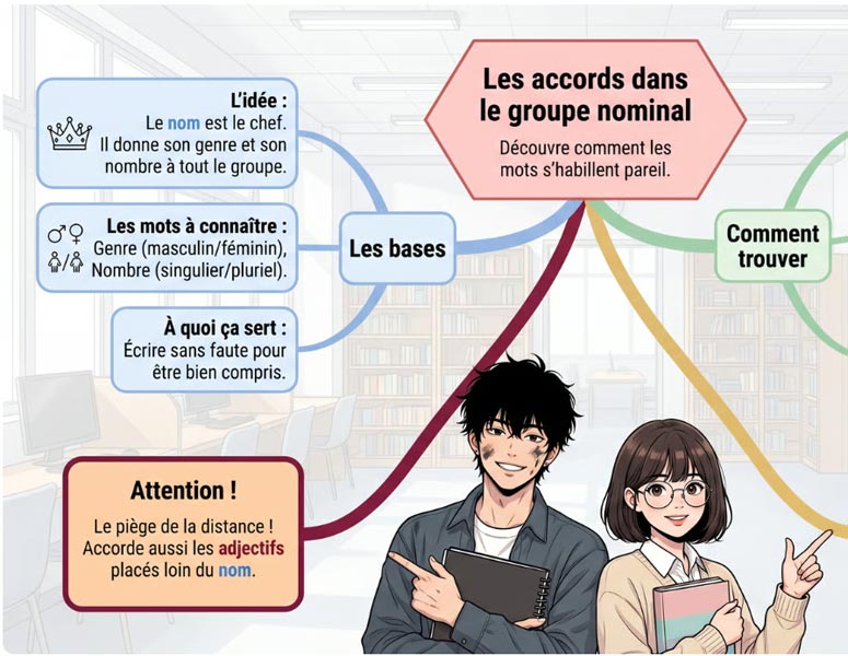 Carte mentale — le présent de l'indicatif